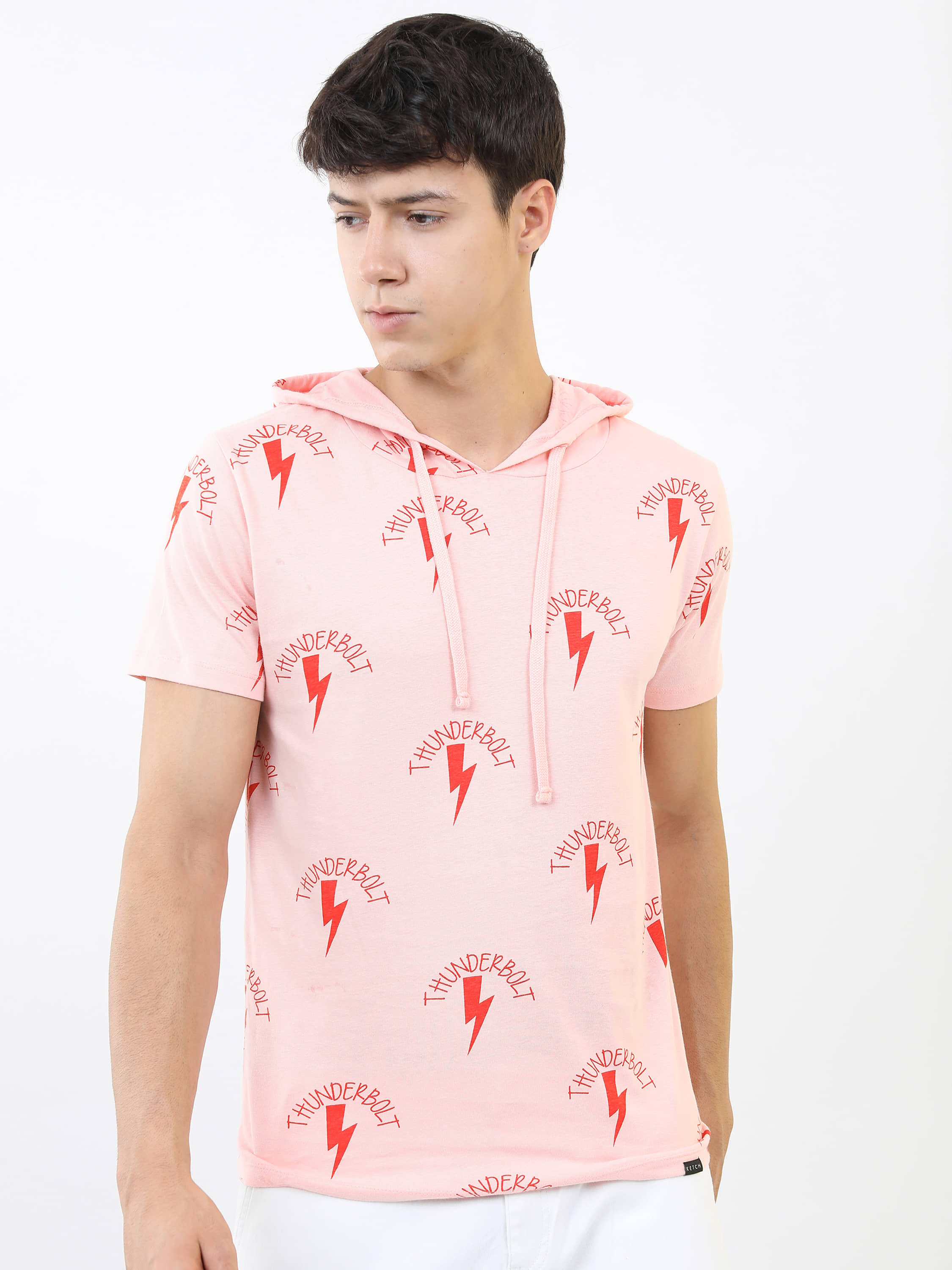 Ketch Pack of 1 100% Cotton Slim Fit Men's T-Shirt ( Pink )