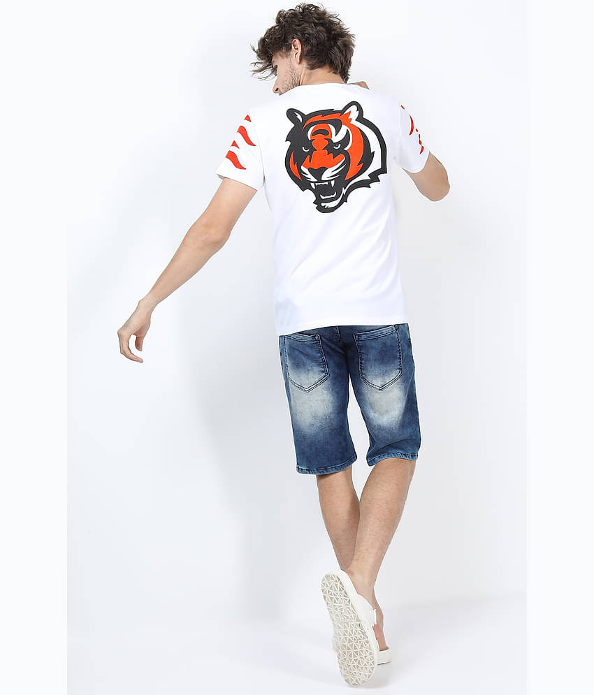 Ketch Pack of 1 100% Cotton Slim Fit Men's T-Shirt ( White )