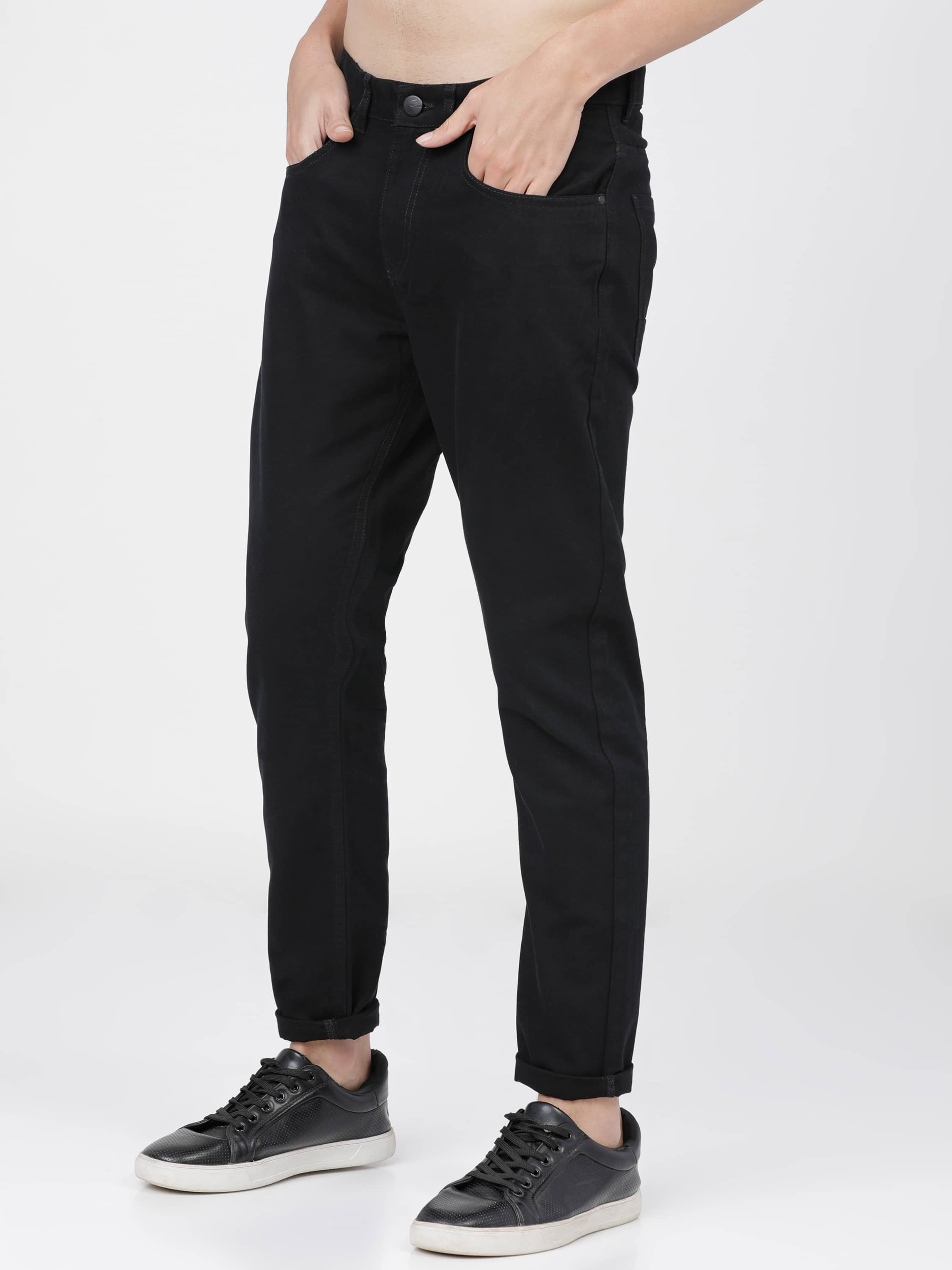 Ketch Slim Flat Men's Chinos - Black ( Pack of 1 ) - Trousers | Buy online on ZillyBuy