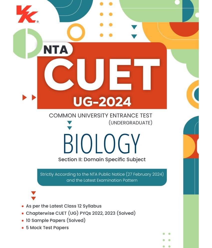 NTA CUET (UG) Biology Book | 10 Sample Papers (Solved) | 5 Mock Papers | Solved Previous Year Question Papers (2022, 2023 ) |Entrance Exam 2024 NTA CUET (UG) Biology Book | 10 Sample Papers (Solved) | 5 Mock Papers | Solved Previous Year Question Papers (2022, 2023 ) |Entrance Exam 2024