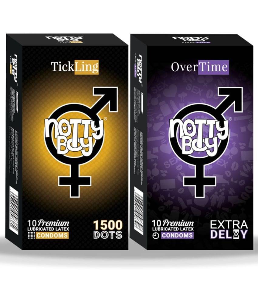 NottyBoy Extra 1500 Dots and Extra Delay Condoms - 20 Units NottyBoy Extra 1500 Dots and Extra Delay Condoms - 20 Units