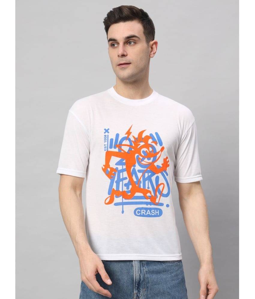     			OBAAN Pack of 1 Cotton Blend Regular Fit Men's T-Shirt ( White )