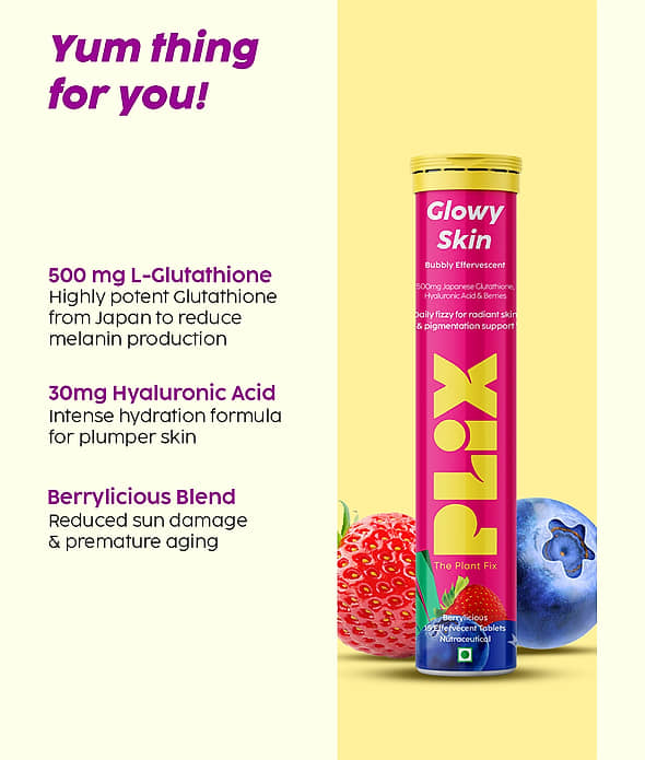 Plix Glutathione Skin Glow 15 Effervescent Tablets And Pineapple Serum Combo Plix Glutathione Skin Glow 15 Effervescent Tablets And Pineapple Serum Combo