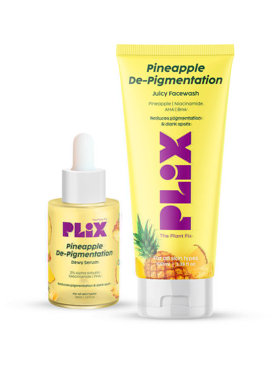     			Plix 5% Pineapple Foaming Face Wash And Serum Combo for Pigmentation & Dark Spots(Pack of 2)