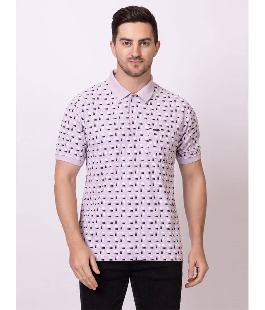 SEVEN DREAMS Pack of 1 Cotton Blend Regular Fit Printed Half Sleeves Men's Polo T Shirt ( Pink )     			SEVEN DREAMS Pack of 1 Cotton Blend Regular Fit Printed Half Sleeves Men's Polo T Shirt ( Pink )