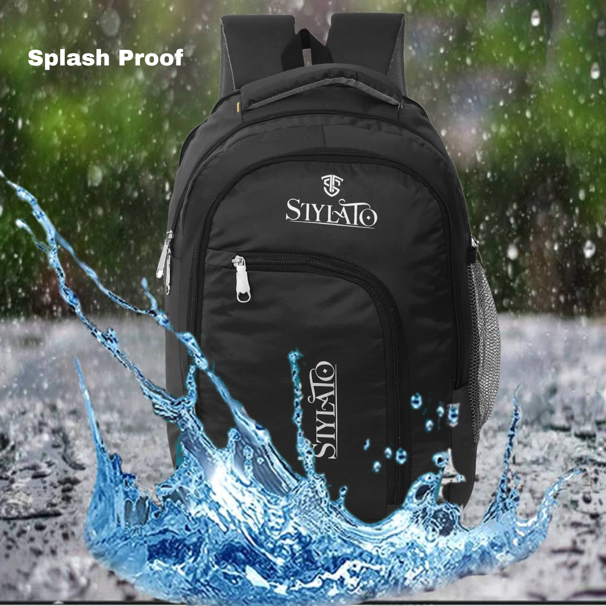 STYLATO Black Polyester Backpack ( 33 Ltrs ) - Handbags | Buy online on ZillyBuy