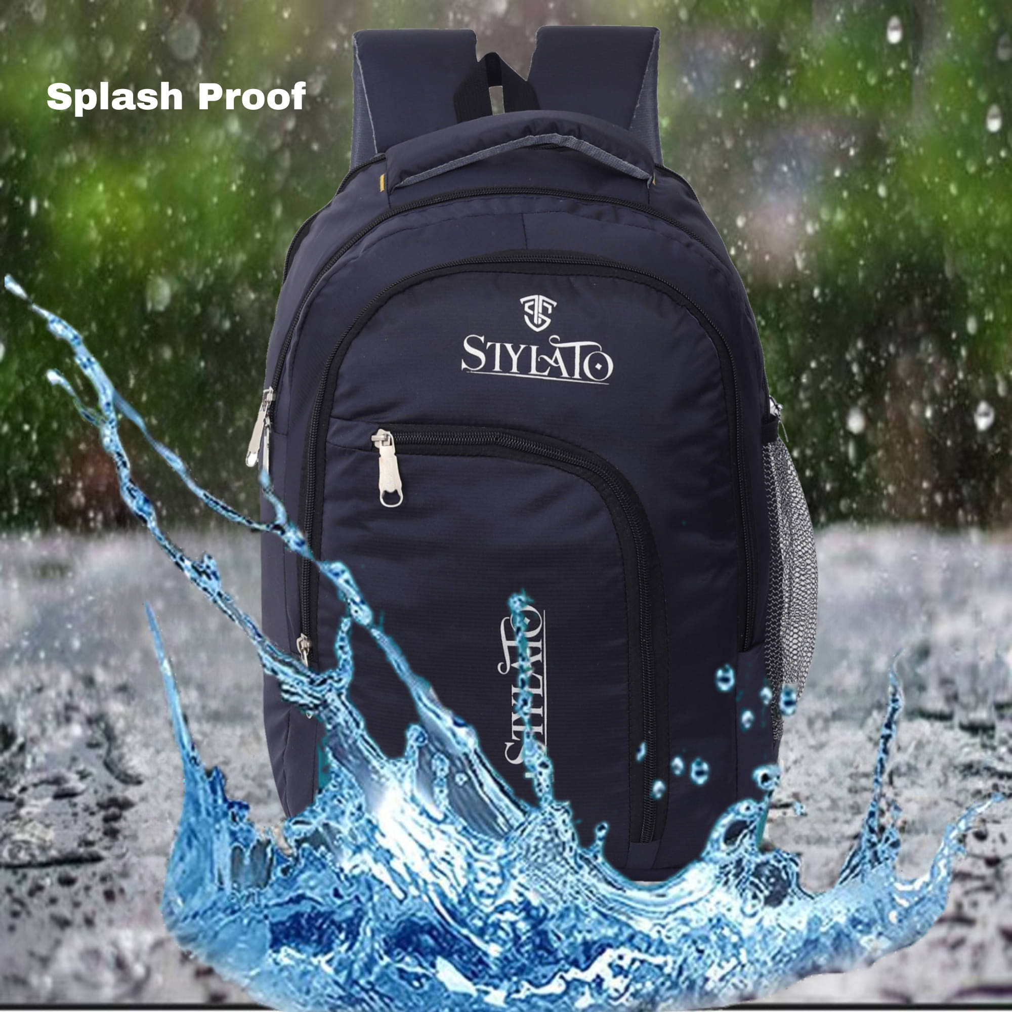    			STYLATO Blue Polyester Backpack ( 33 Ltrs )
