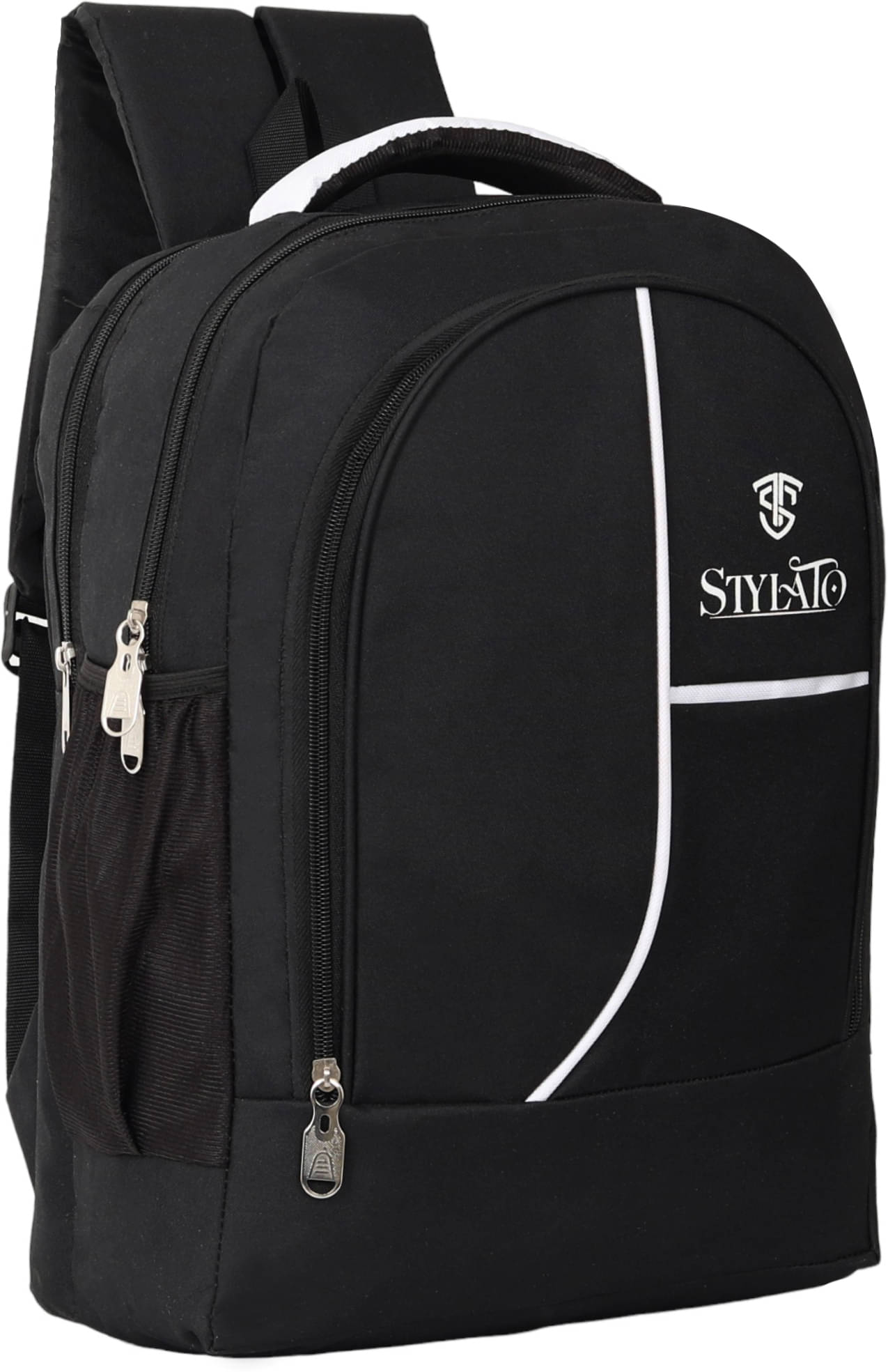     			STYLATO White Polyester Backpack ( 22 Ltrs )
