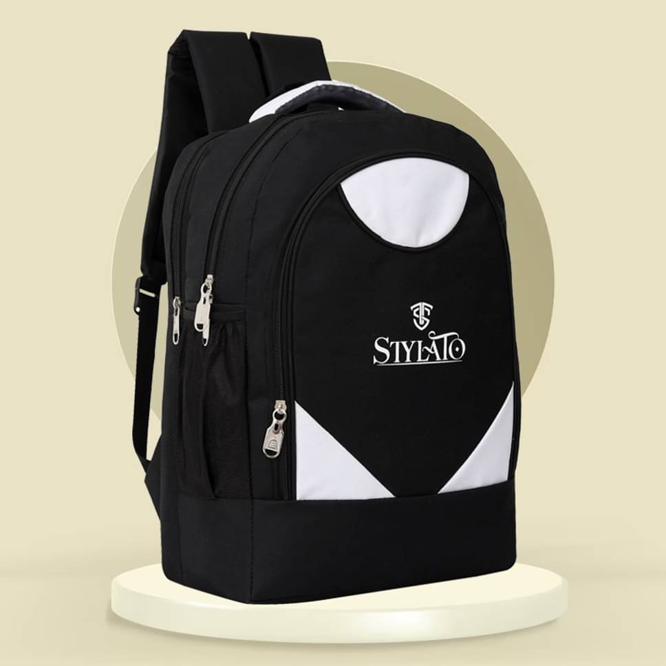     			STYLATO White Polyester Backpack ( 26 Ltrs )