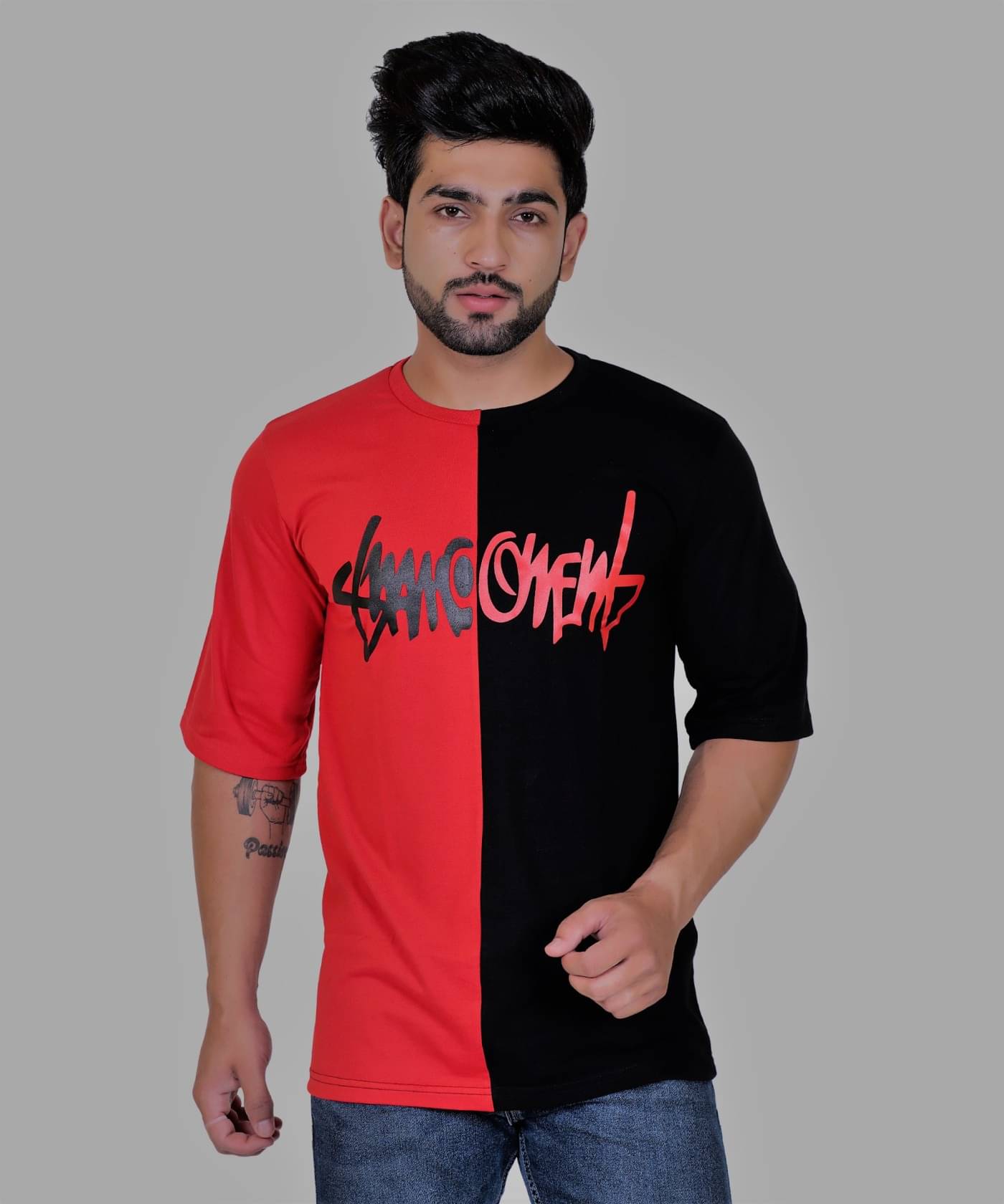    			The Emperor Pack of 1 Cotton Blend Oversized Fit Men's T-Shirt ( Red )