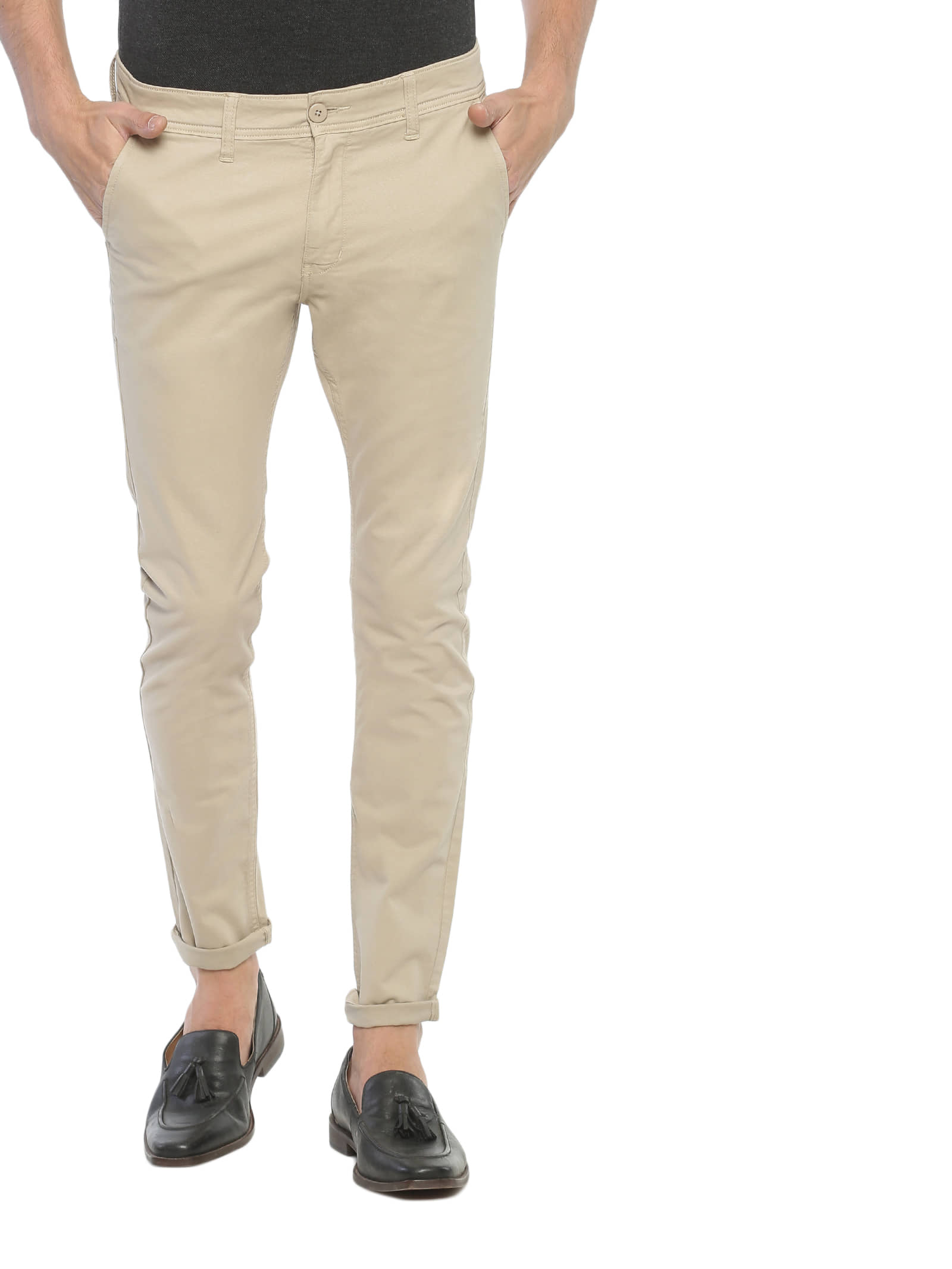 VROJASS Regular Flat Men's Chinos - Beige ( Pack of 1 ) - Trousers | Buy online on ZillyBuy