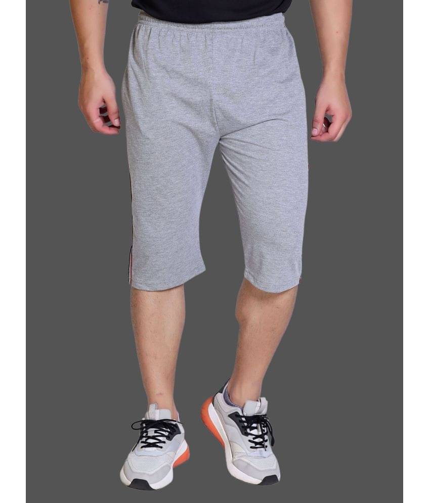     			AXYS Grey Cotton Blend Men's Three-Fourths ( Pack of 1 )
