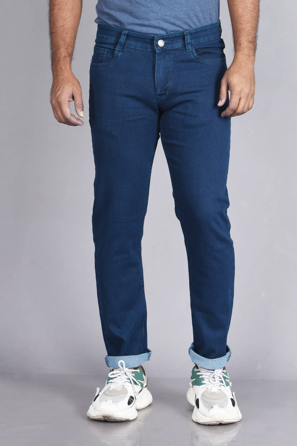 Aflash Slim Fit Cuffed Hem Men's Jeans - Black ( Pack of 1 ) - Jeans | Buy online on ZillyBuy