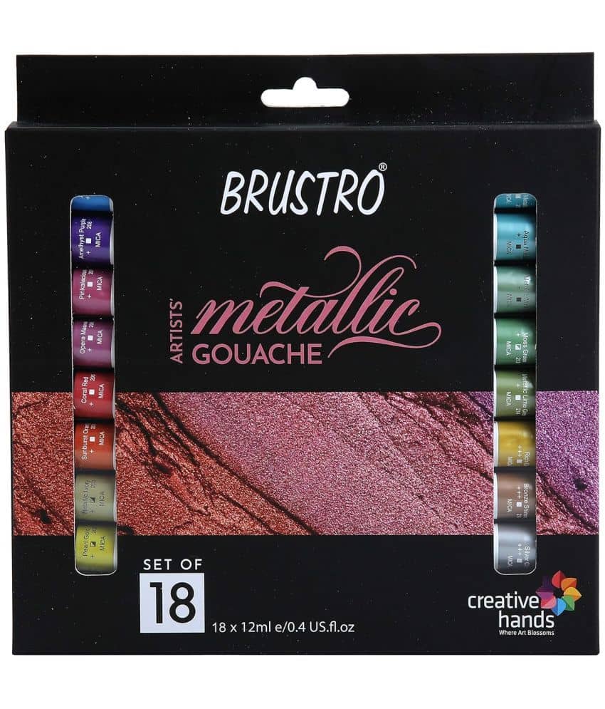 Brustro Artists Metallic Gouache Set Of 18 X 12Ml