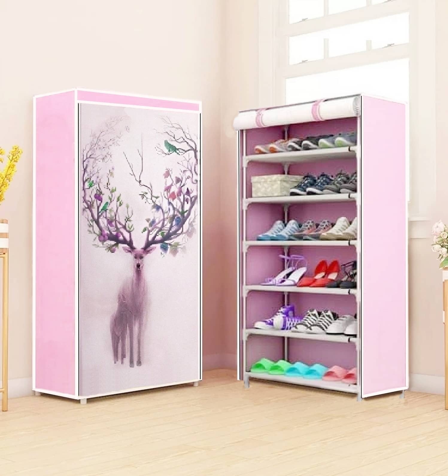 CMerchants Metal More Than 5 Tier Shoe Rack Multi Color