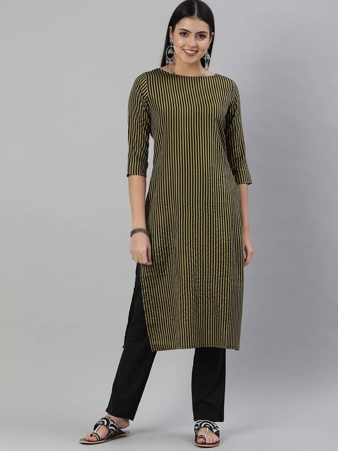 Hritika Cotton Printed Straight Women's Kurti - Green ( Pack of 1 ) Hritika Cotton Printed Straight Women's Kurti - Green ( Pack of 1 )