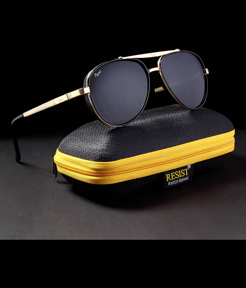 RESIST EYEWEAR Gold Pilot Sunglasses ( Pack of 1 ) - Sunglasses | Buy online on ZillyBuy