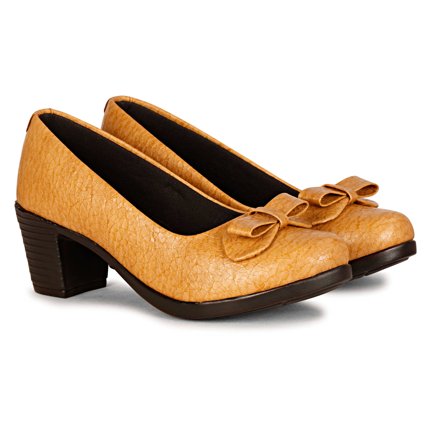     			Saheb Brown Women's Slip On Heels