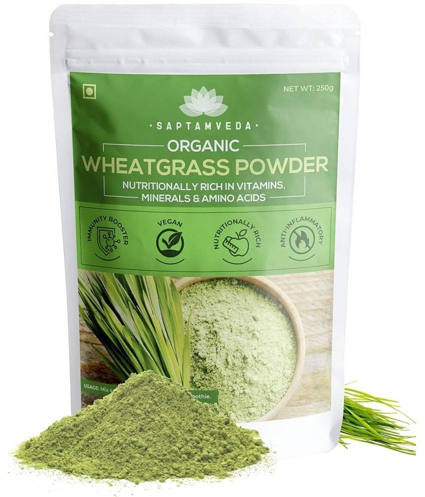 Saptamveda 100% Organic Wheat Grass Powder Antioxidant, Energy, Detox, Immunity Booster(1 x 250g) Saptamveda 100% Organic Wheat Grass Powder Antioxidant, Energy, Detox, Immunity Booster(1 x 250g)