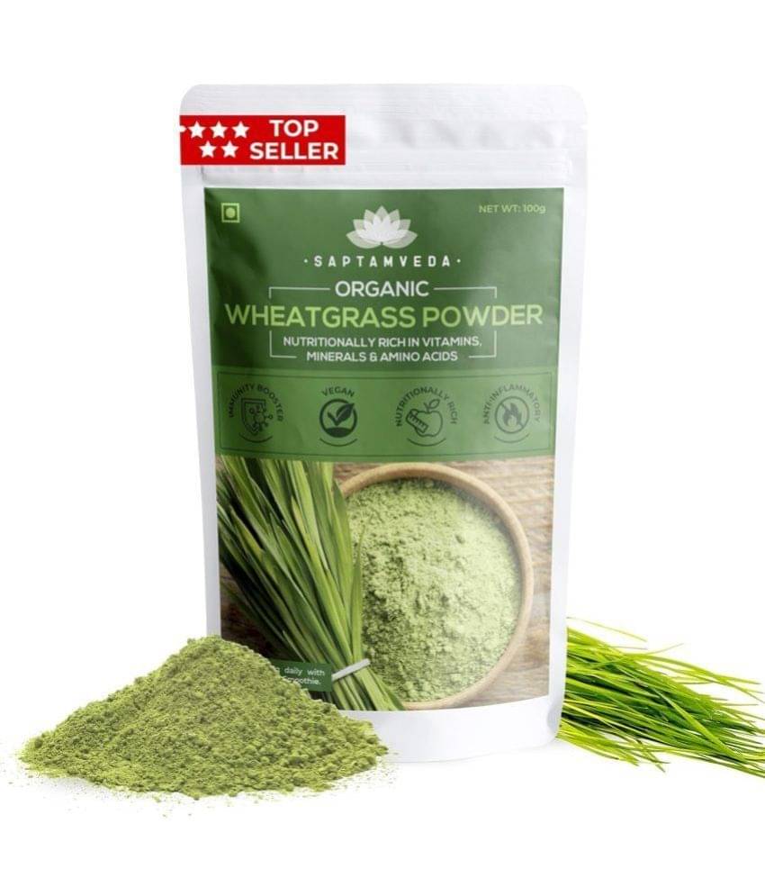 Saptamveda 100% Organic Wheat Grass Powder Antioxidant, Energy, Detox, Immunity Booster(1 x 100g) Saptamveda 100% Organic Wheat Grass Powder Antioxidant, Energy, Detox, Immunity Booster(1 x 100g)