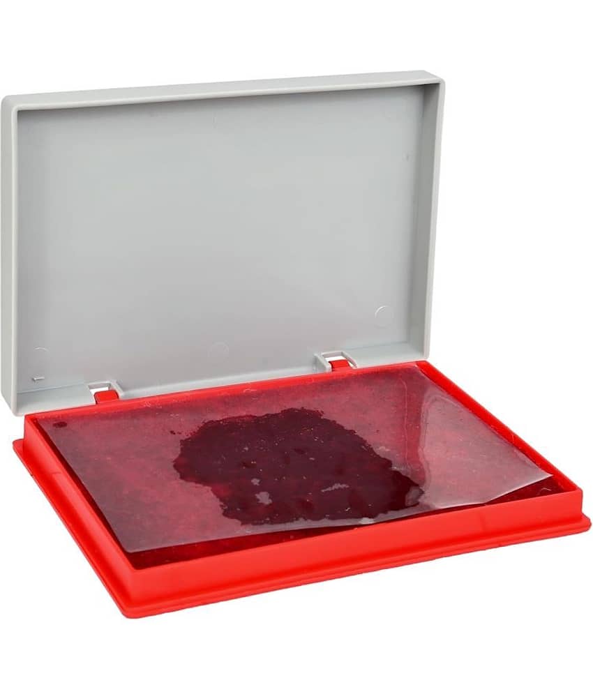 Stamp Pad of Size 11.6 cm x 6.5 cm (Pack of 1) (Red) - Stationery | Buy online on ZillyBuy