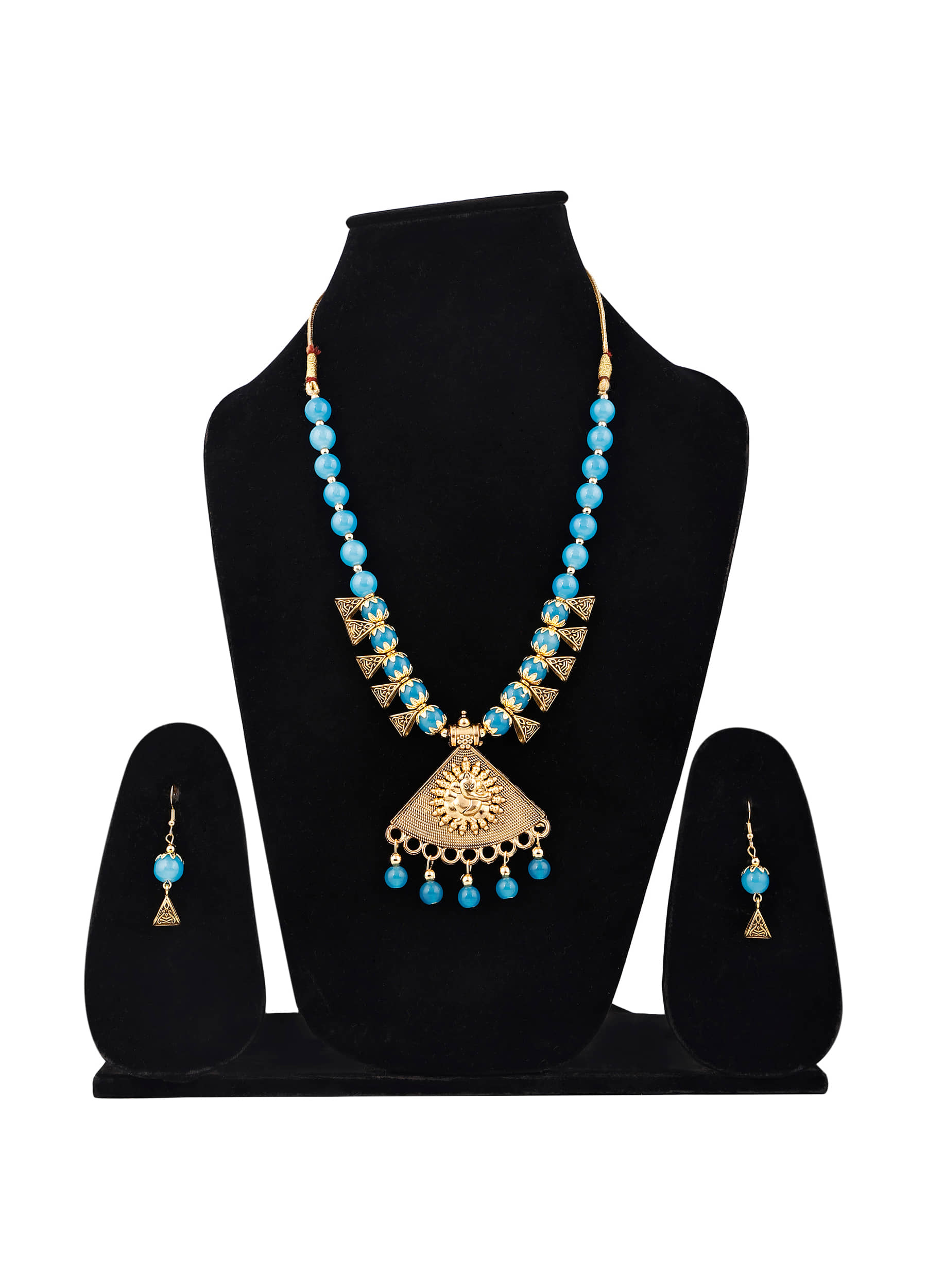 Sunhari Jewels Blue Alloy Necklace Set ( Pack of 1 )