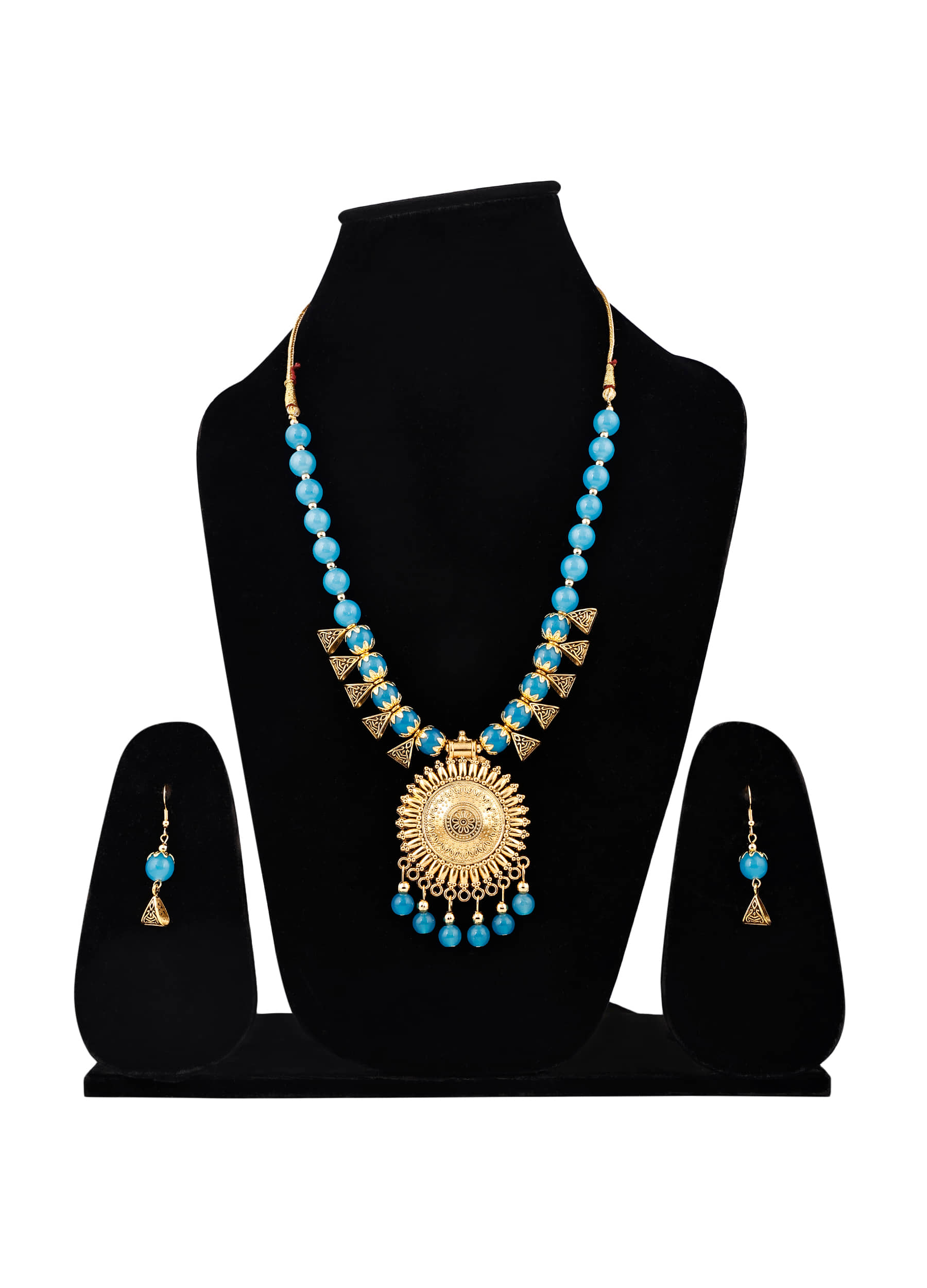 Sunhari Jewels Blue Alloy Necklace Set ( Pack of 1 )