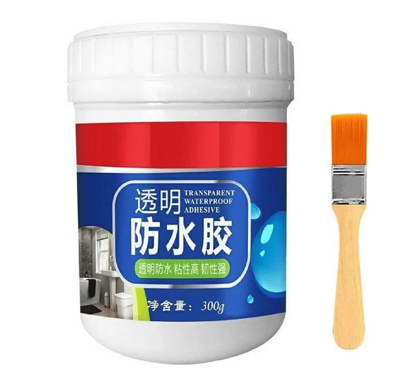     			Transparent Waterproof Glue with Brush, Leakage Protection Outdoor Bathroom Wall Tile Window Roof, Anti-Leakage Agent, sealant glue, Roof Sealant Waterproof Gel 300g