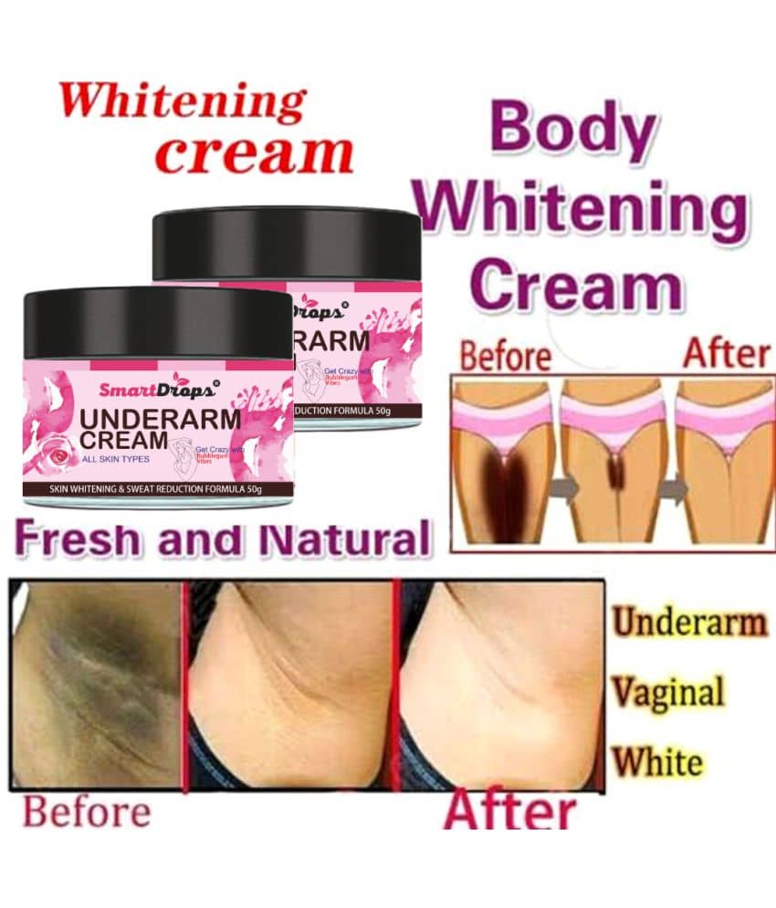 Smartdrops Underam Whitening Skin Brightning Cream Hand Cream 50 g - Pack of 2