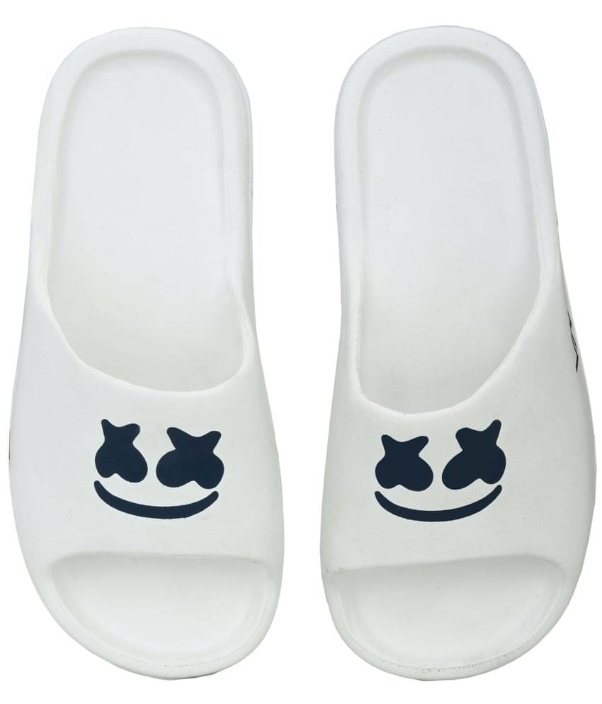     			viv White Men's Slide Flip Flop