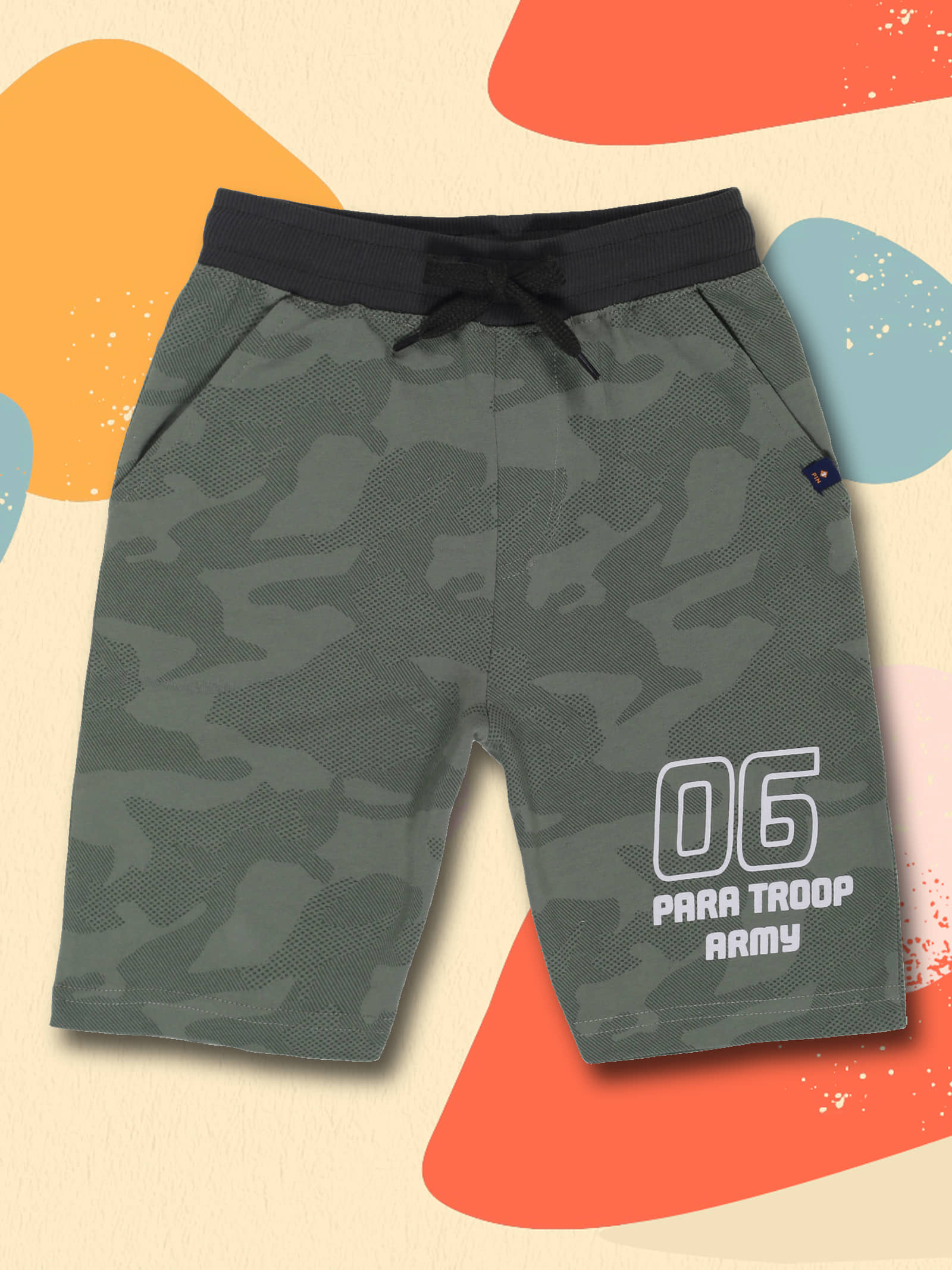 3PIN Pack of 1 Cotton Shorts For Boys ( Olive ) - Shorts | Buy online on ZillyBuy