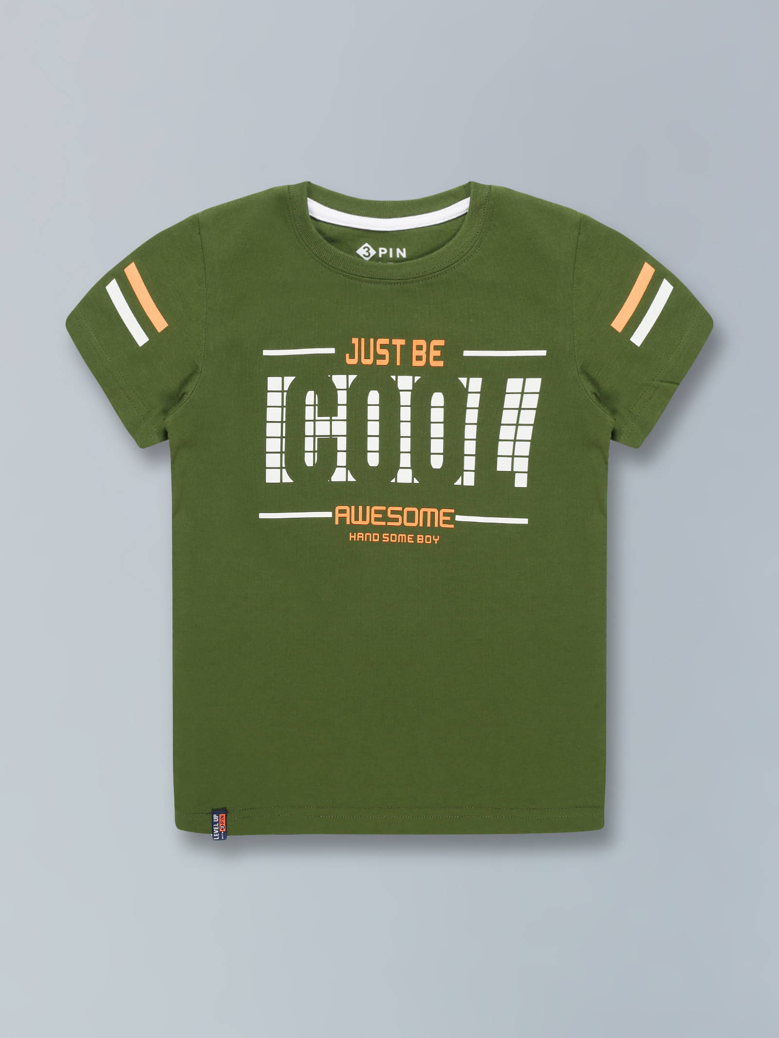     			3PIN Pack of 10 Boys Cotton T-Shirt ( Olive Green )