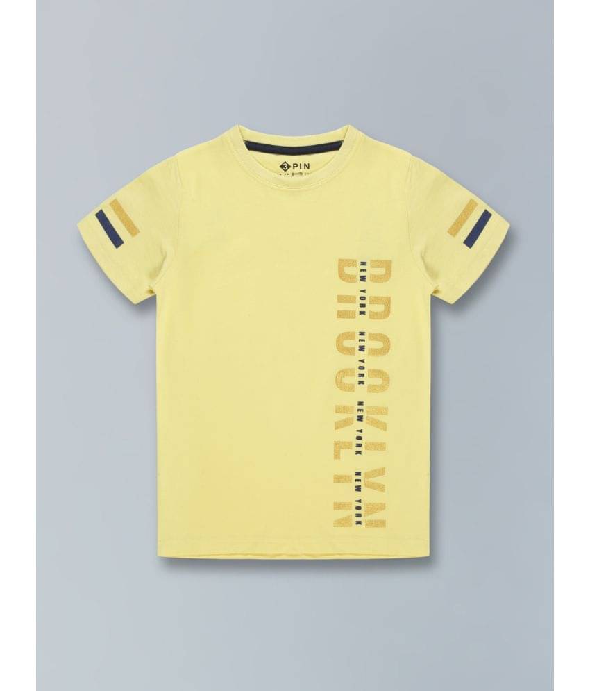    			3PIN Pack of 1 Boys Cotton T-Shirt ( Yellow )