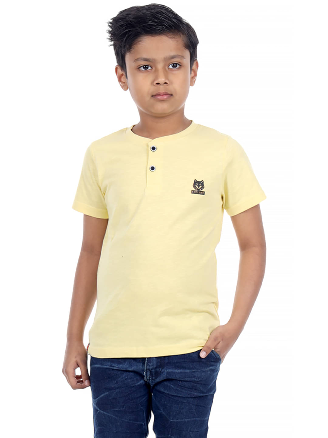     			3PIN Pack of 5 Boys Cotton T-Shirt ( Yellow )