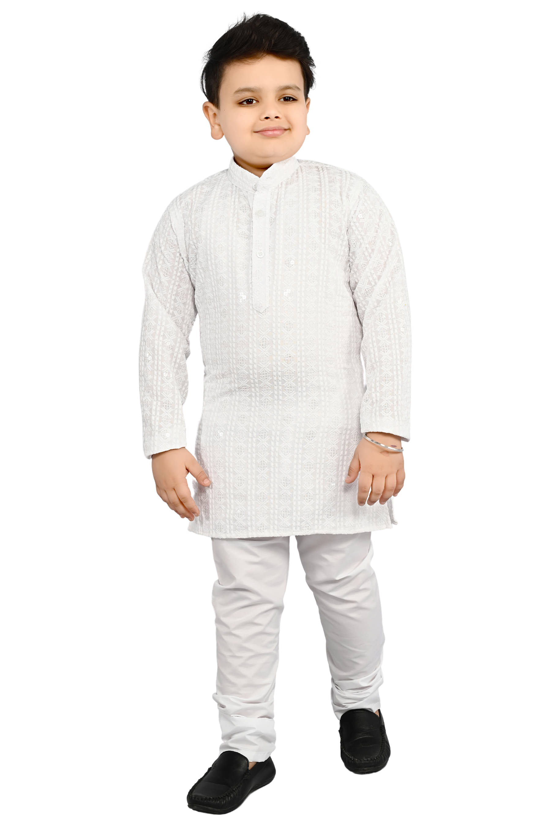 Arshia Fashions Pack of 1 Boys Cotton Blend Kurta Sets ( White )     			Arshia Fashions Pack of 1 Boys Cotton Blend Kurta Sets ( White )