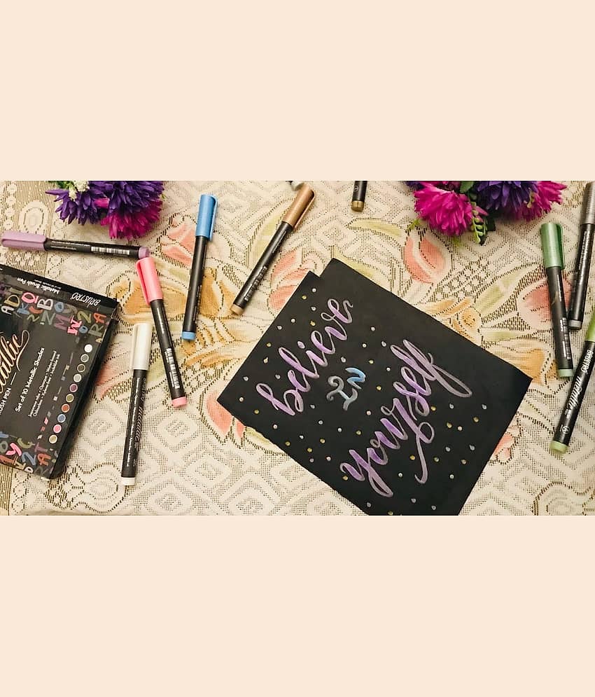 Brush Tip Brustro Metallic Brush Pens Brustro Metallic Brush Pens