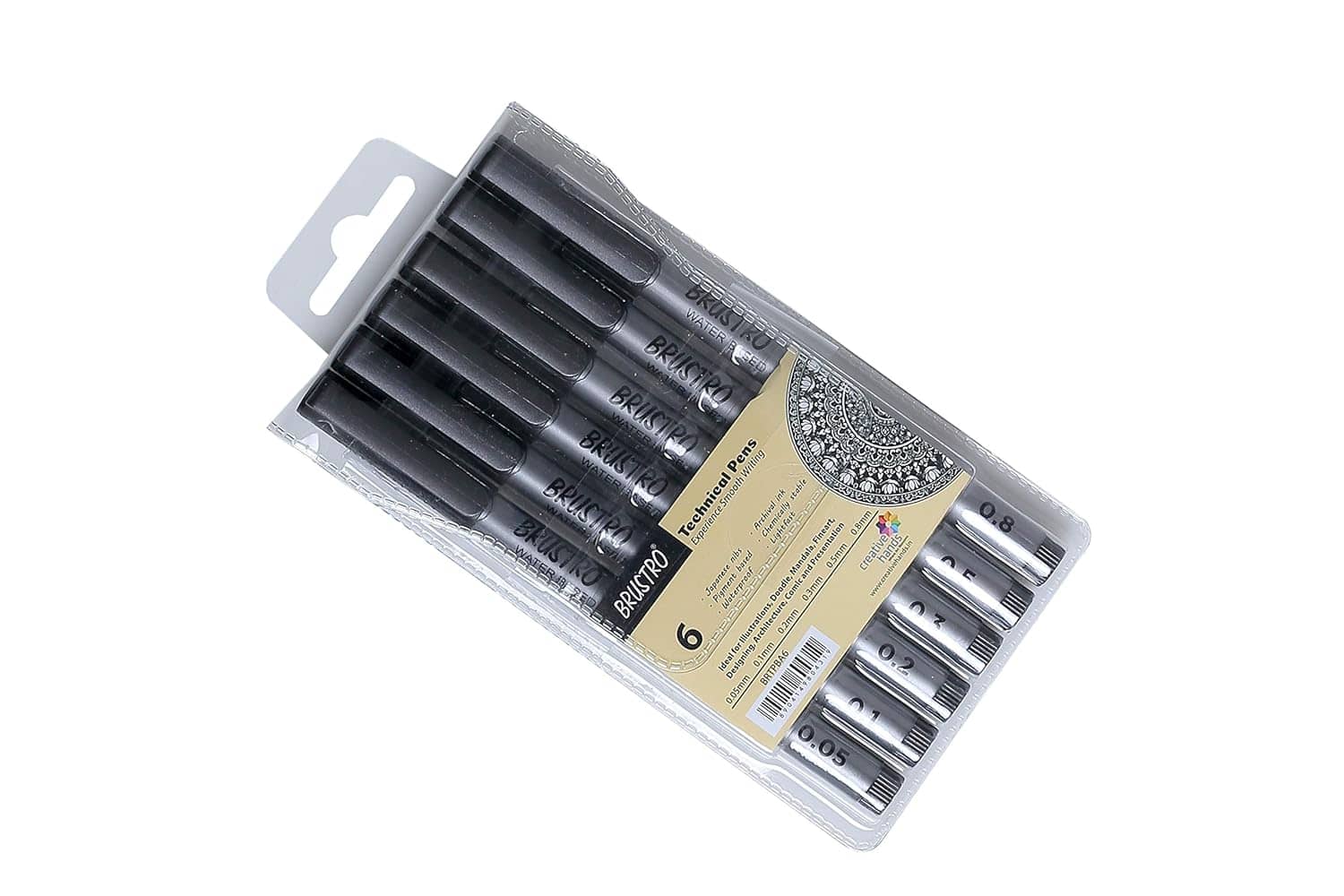 Brustro Technical Pen Black Set of 6