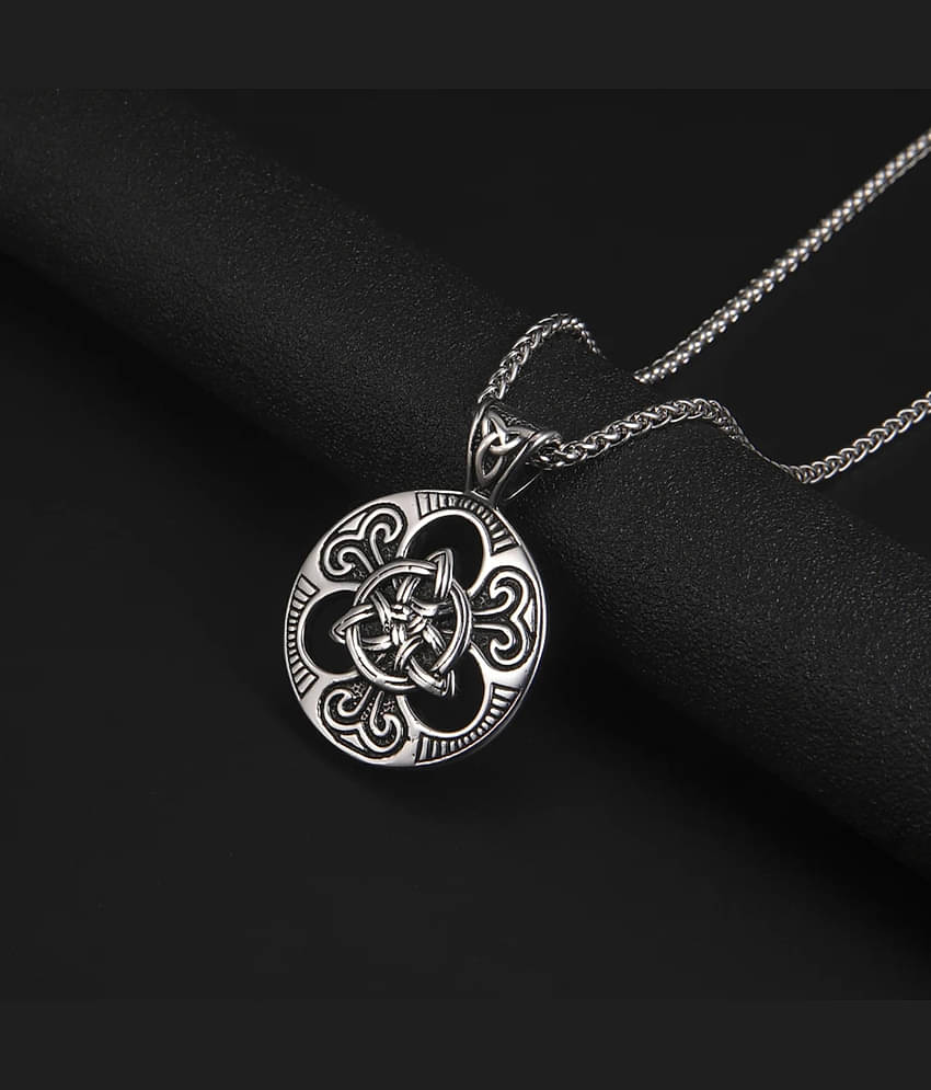 Fashion Frill Silver Chain For Men Stainless Steel Retro Silver Chain Pendant For Men Boys Stylish Pendant Mens Jewellery