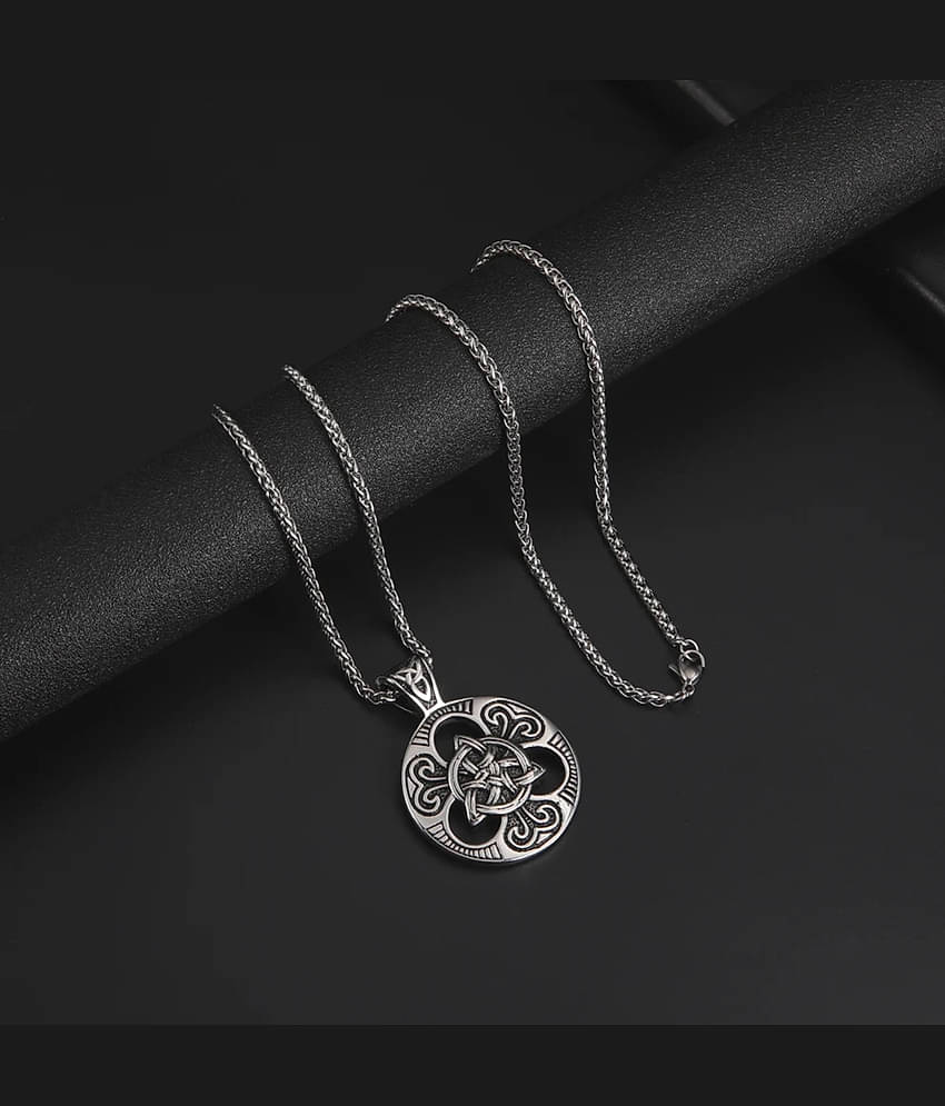 Fashion Frill Silver Chain For Men Stainless Steel Retro Silver Chain Pendant For Men Boys Stylish Pendant Mens Jewellery