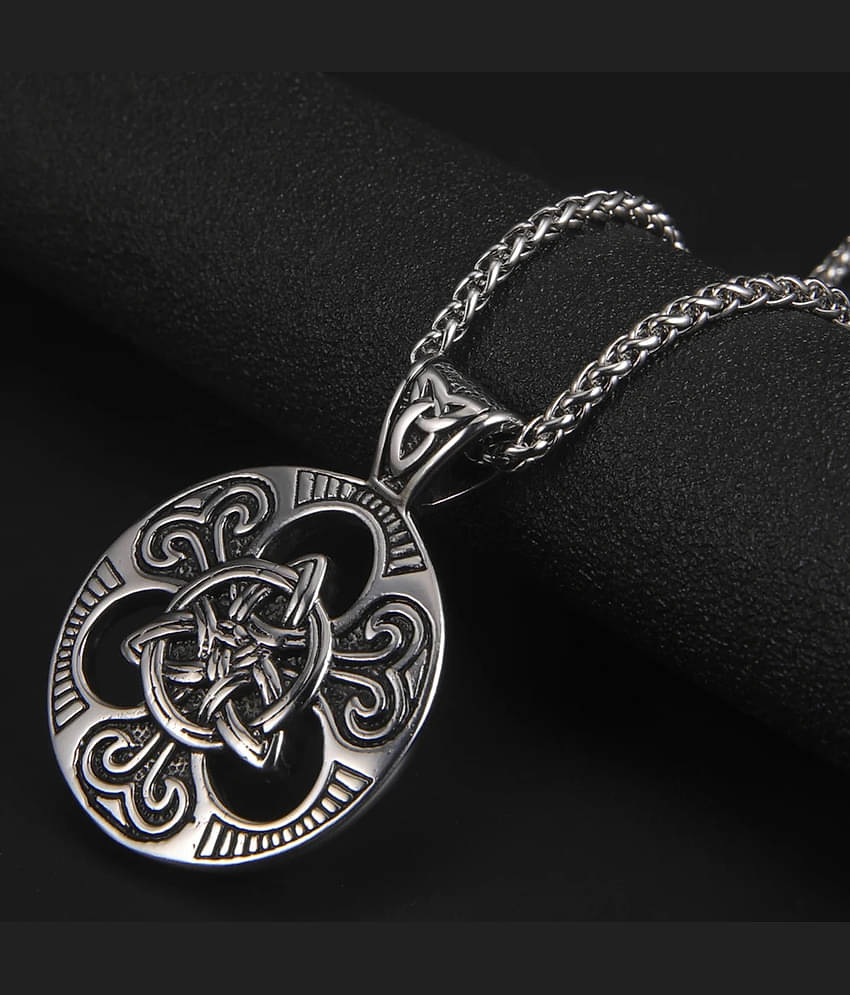 Fashion Frill Silver Chain For Men Stainless Steel Retro Silver Chain Pendant For Men Boys Stylish Pendant Mens Jewellery