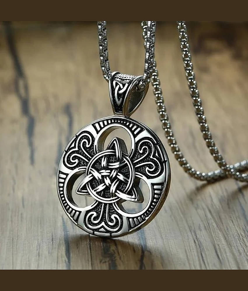 Fashion Frill Silver Chain For Men Stainless Steel Retro Silver Chain Pendant For Men Boys Stylish Pendant Mens Jewellery