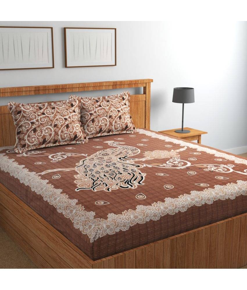 HIDECOR Microfiber 1 Double Bedsheet with 2 Pillow Covers ( Coffee ) HIDECOR Microfiber 1 Double Bedsheet with 2 Pillow Covers ( Coffee )