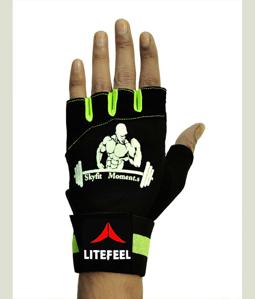LITEFEEL Body Builder Print Unisex Polyester Gym Gloves For Advanced Fitness Training and Workout With Half-Finger Length - Sports and Fitness Equipment | Buy online on ZillyBuy