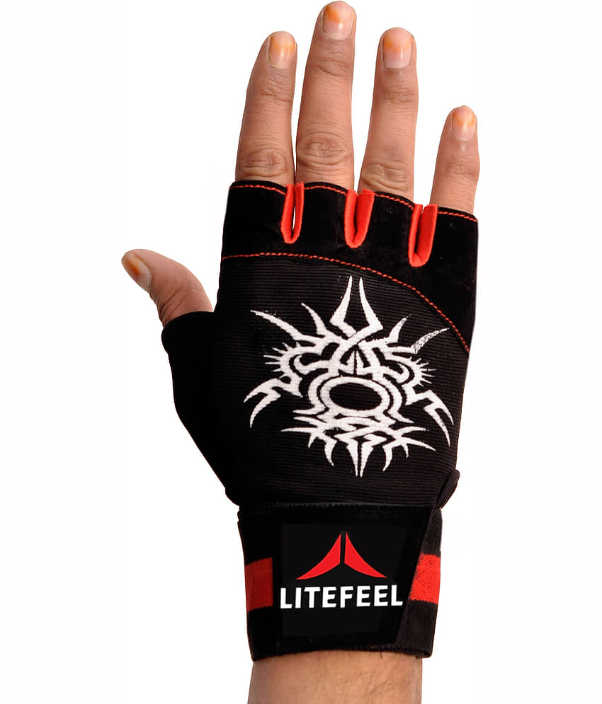 LITEFEEL spider print Unisex Polyester Gym Gloves For Advanced Fitness Training and Workout With Half-Finger Length - Sports and Fitness Equipment | Buy online on ZillyBuy