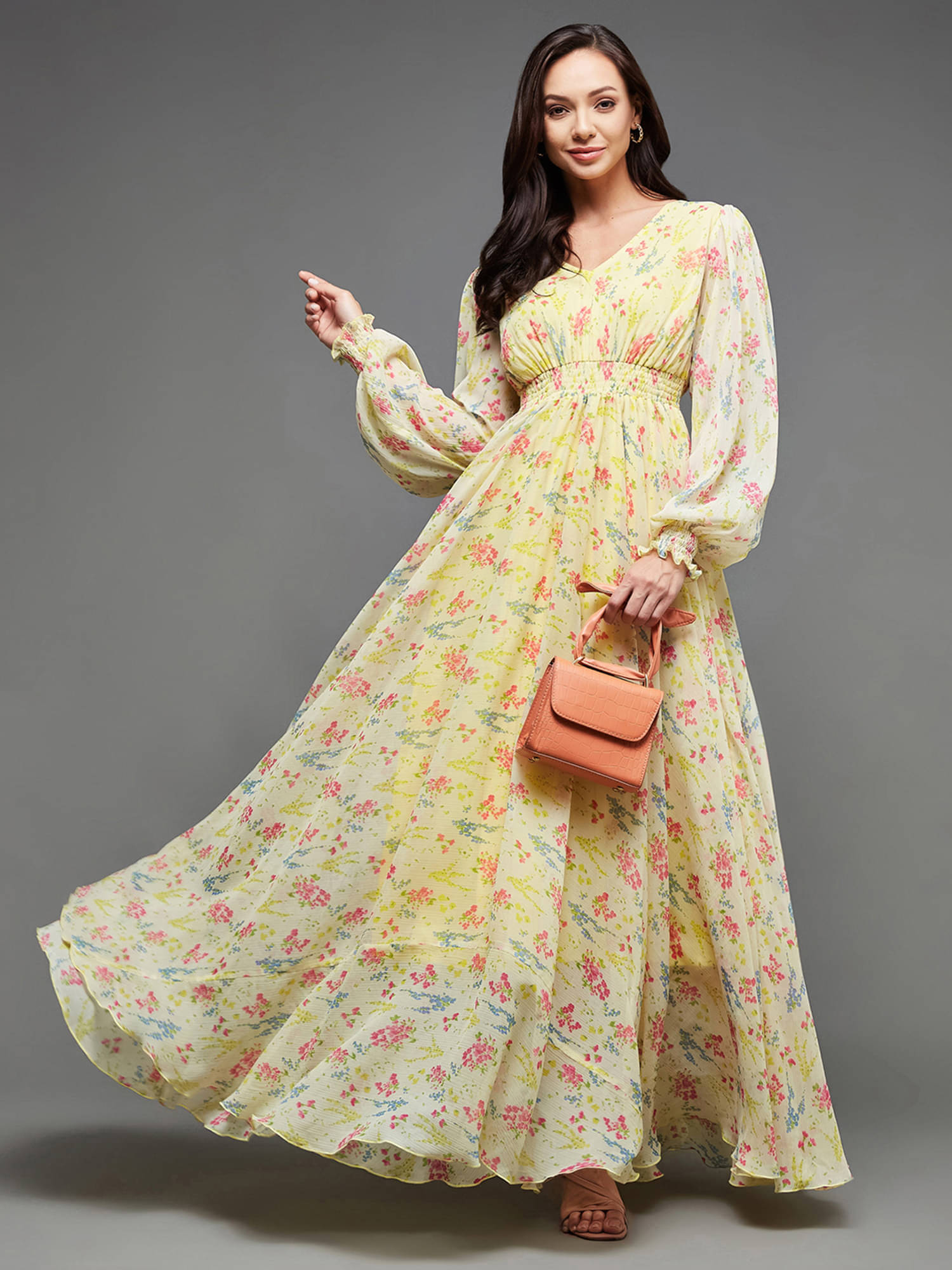 Miss Chase Women Chiffon Printed Fit & Flare Dress ( Multi Color ) Miss Chase Women Chiffon Printed Fit & Flare Dress ( Multi Color )