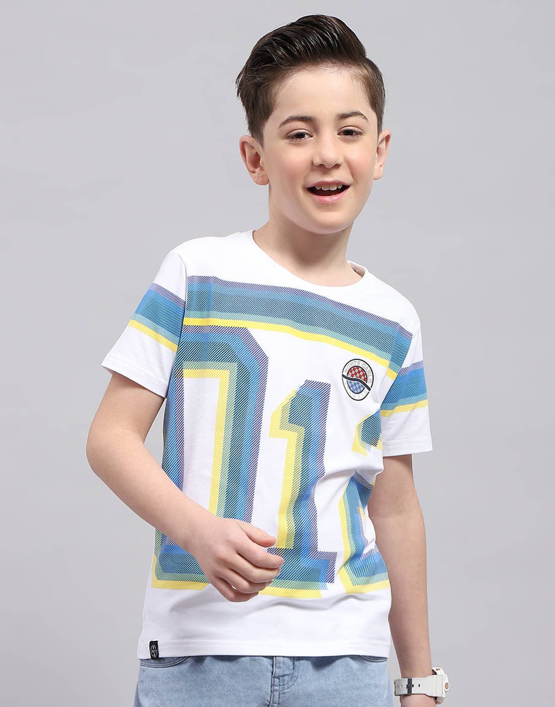    			Monte Carlo Pack of 2 Boys Cotton Polo T-Shirt ( White )
