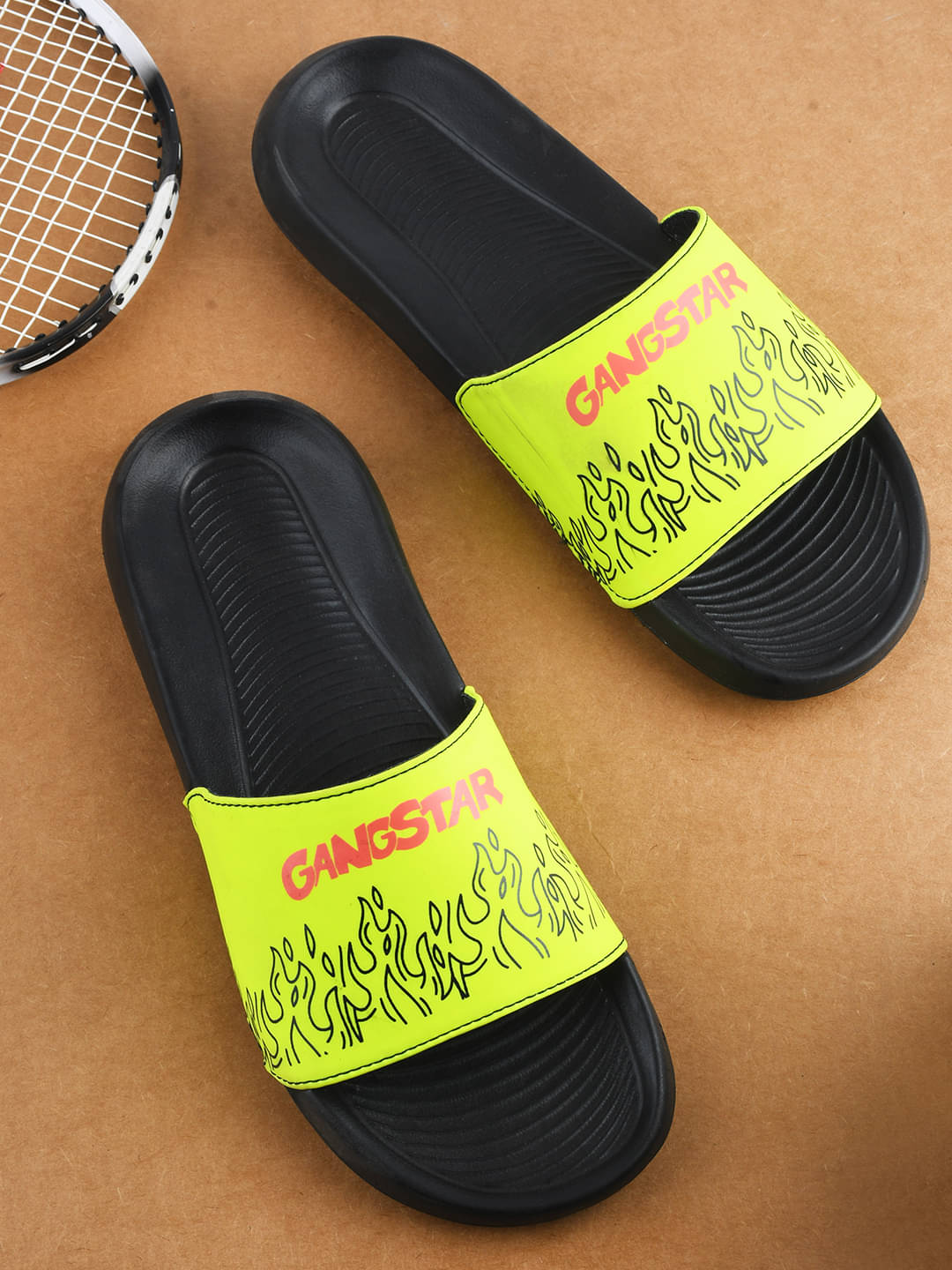     			PERY PAO Green Men's Slide Flip Flop