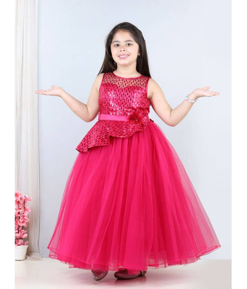 Toy Balloon Kids Net Gown For Girls ( Pack of 1 , Magenta ) Toy Balloon Kids Net Gown For Girls ( Pack of 1 , Magenta )