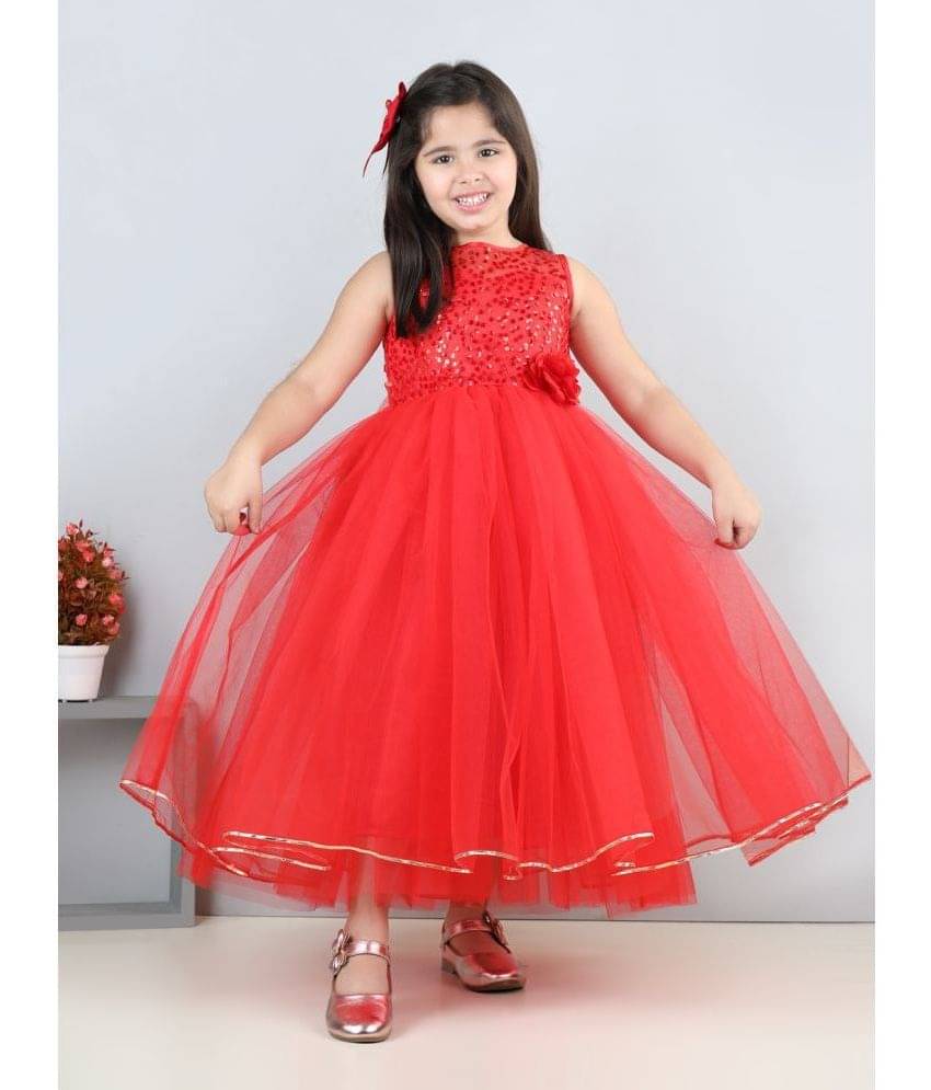 Toy Balloon Kids Net Frock For Girls ( Pack of 1 , Red ) Toy Balloon Kids Net Frock For Girls ( Pack of 1 , Red )