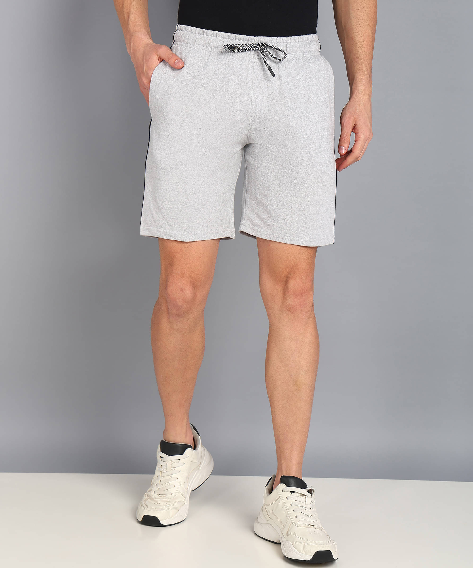     			XFOX Grey Melange Blended Men's Shorts ( Pack of 1 )